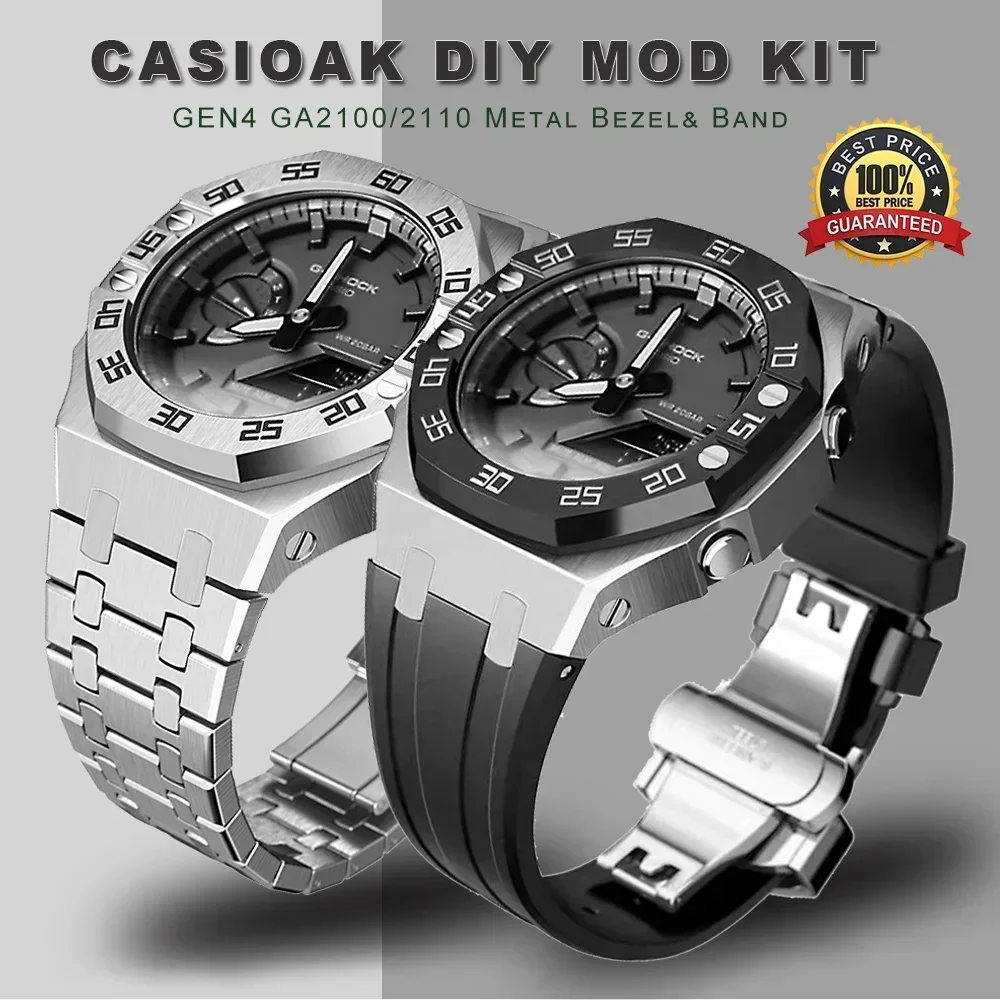 Audemars Piguet Watch Royal Oak - CasiOak Metal Bezel Modificação Watch Case,