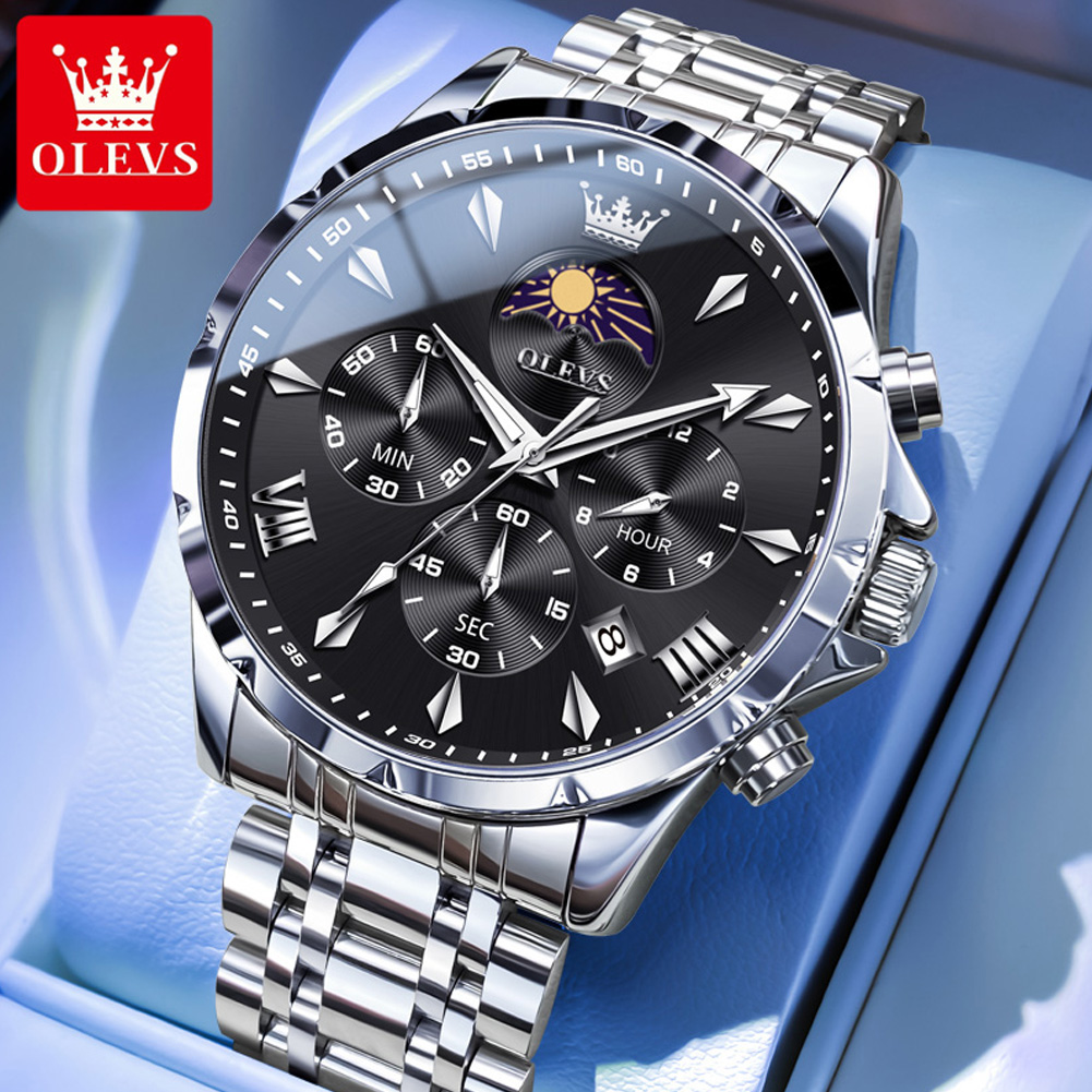 Luxury Watch Magazine - Relógio Masculino OLEVS 3653 com Fases