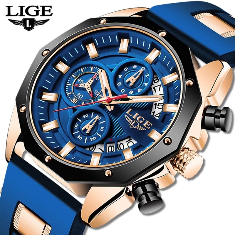 LIGE Moda Homens Relógios Top  - Luxury Watch Magazine avaliação e preço
